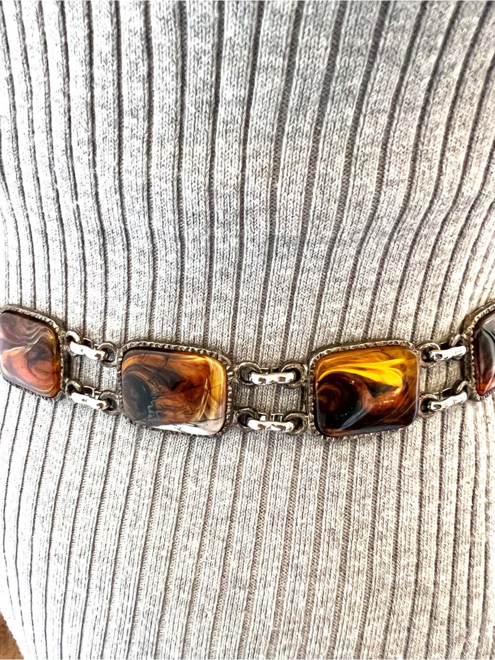 Belt, leather Armani And exchange retro brownstones brown leather